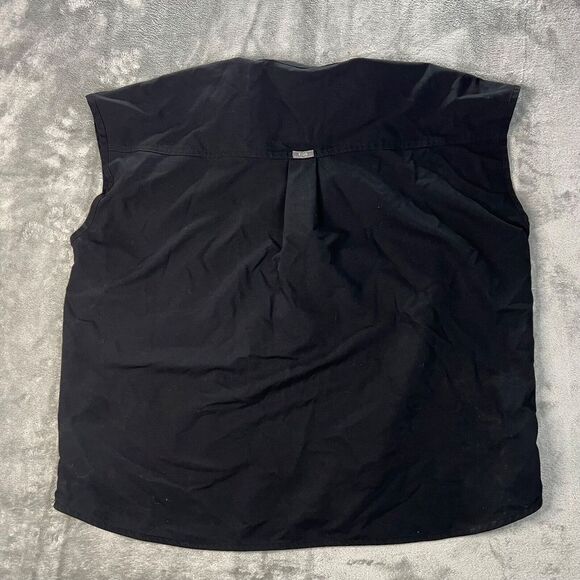 Figs Rafaela Oversized Scrub Top Black Size Large Medical First Responder - Picture 7 of 8